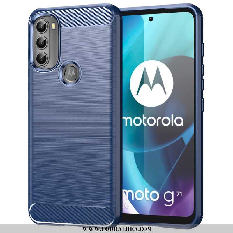 Skal Moto G71 5G Borstad Kolfiber