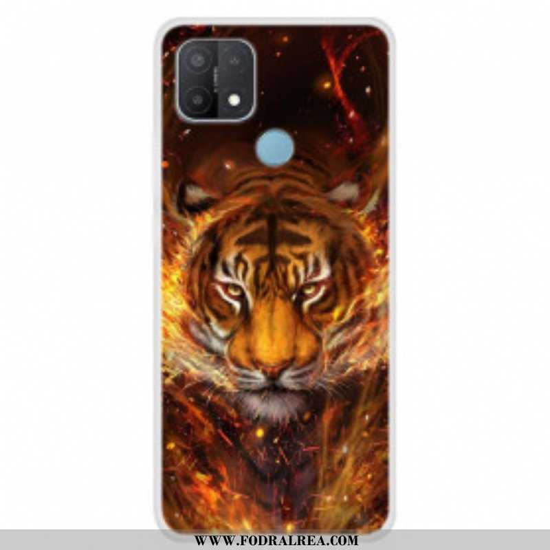 Skal Oppo A15 Eld Tiger