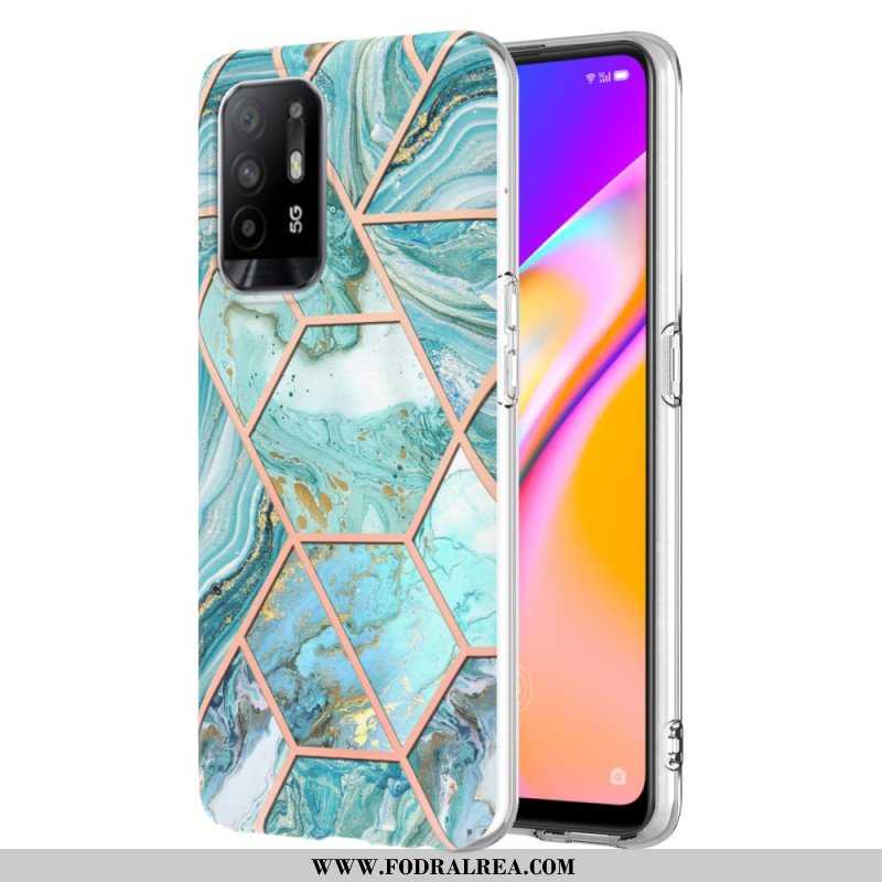 Skal Oppo A94 5G Flashig Geometrisk Marmor