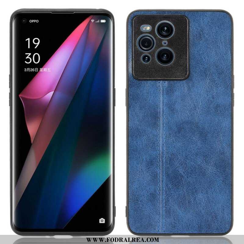 Skal Oppo Find X3 Pro Couture Lädereffekt