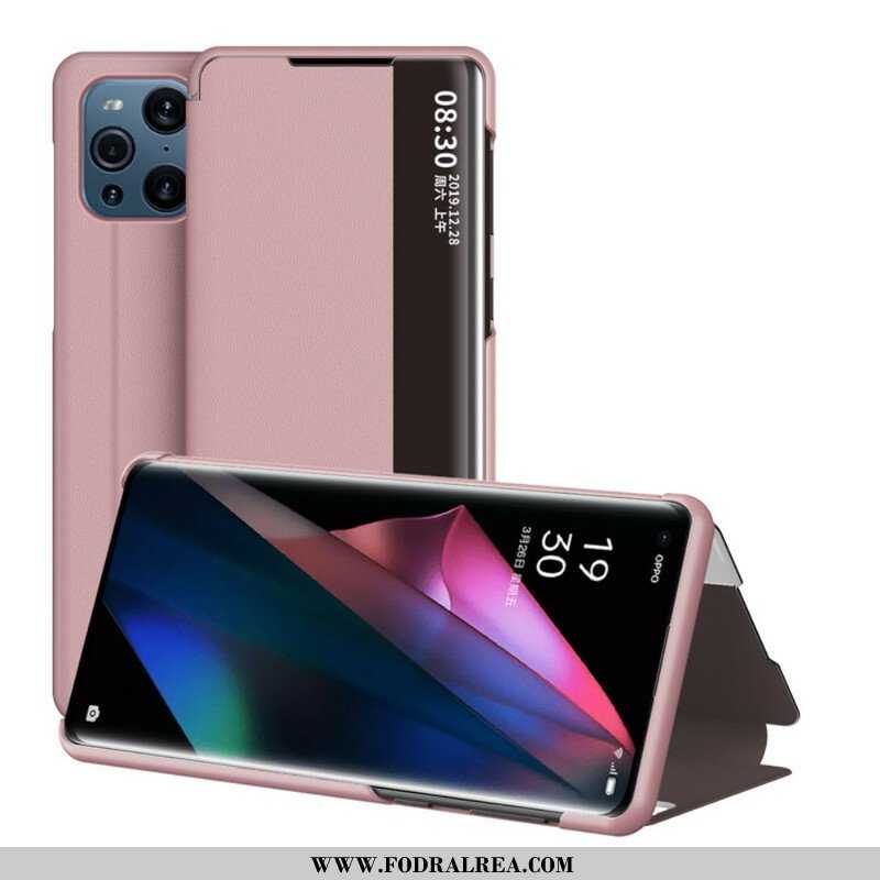 Skal Oppo Find X3 Pro Texturerat Konstläder