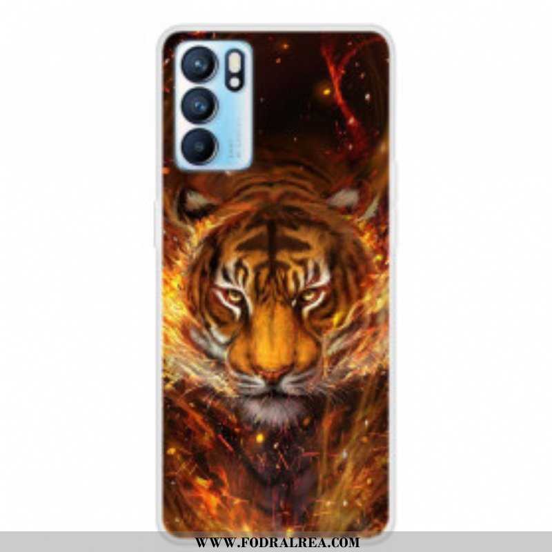 Skal Oppo Reno 6 5G Flexibel Tiger