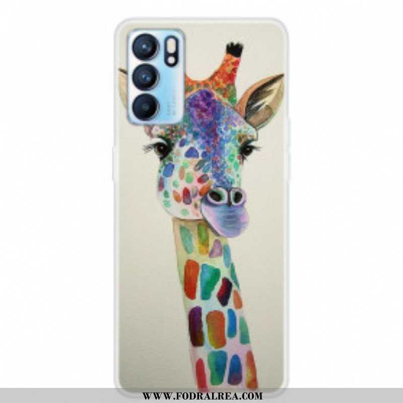 Skal Oppo Reno 6 5G Färgglad Giraff