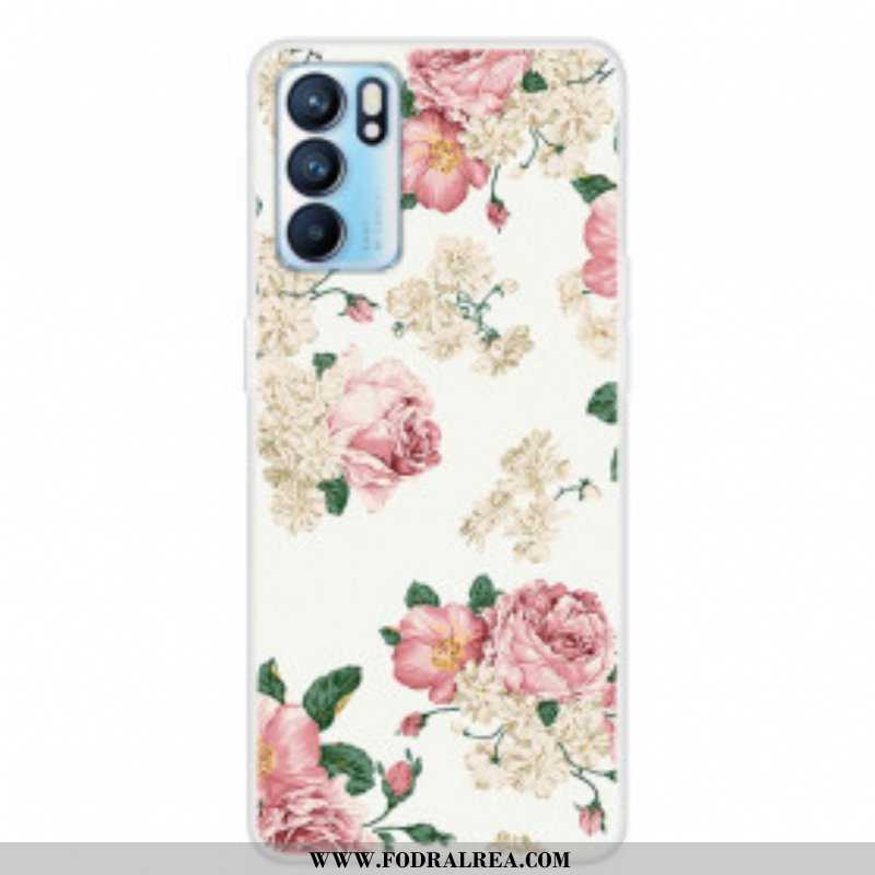 Skal Oppo Reno 6 5G Sömlösa Liberty Blommor