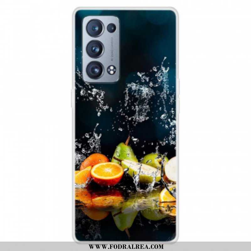 Skal Oppo Reno 6 Pro 5G Trompe L'oeil Frukt Och Vatten