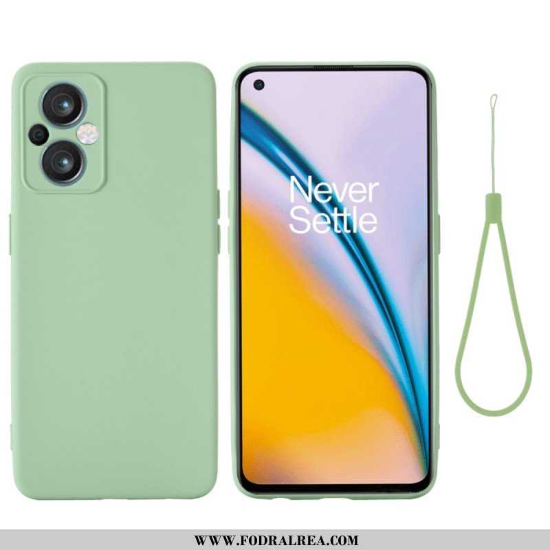 Skal Oppo Reno 8 Lite Med Kedjar Strappy Flytande Silikon