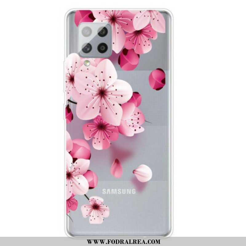 Skal Samsung Galaxy A42 5G Små Rosa Blommor