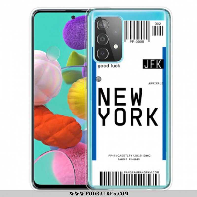 Skal Samsung Galaxy A52 4G / A52 5G / A52s 5G Boardingkort Till New York