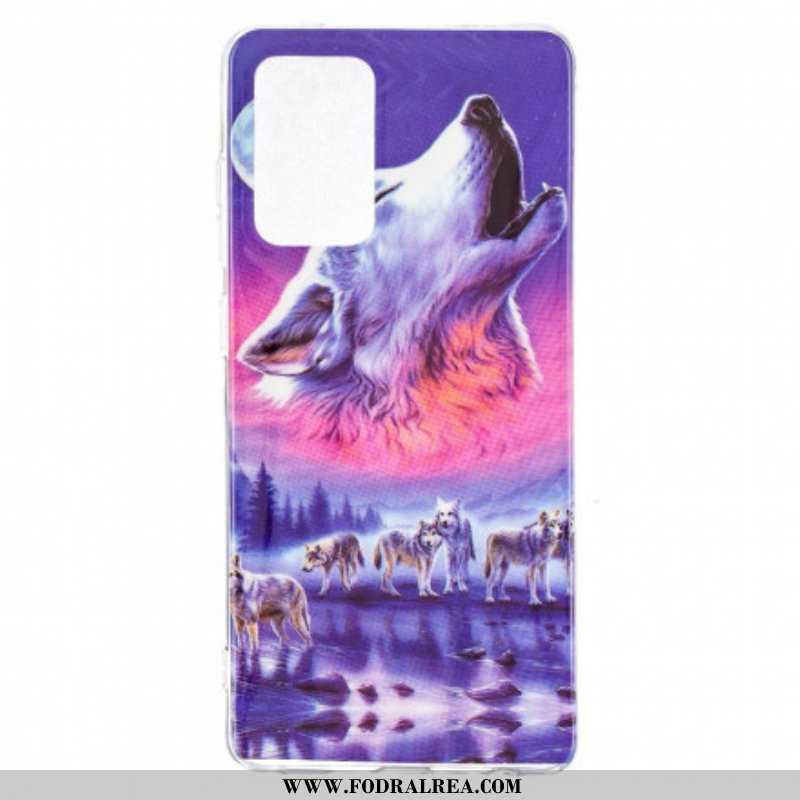 Skal Samsung Galaxy A52 4G / A52 5G / A52s 5G Fluorescerande Wolf Series