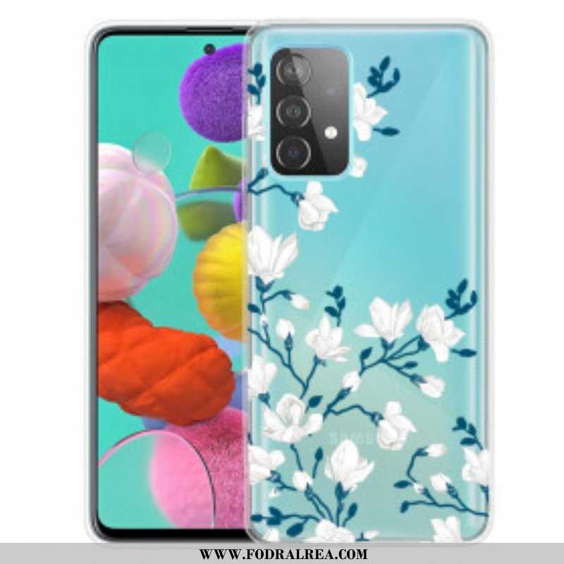 Skal Samsung Galaxy A52 4G / A52 5G / A52s 5G Vita Blommor