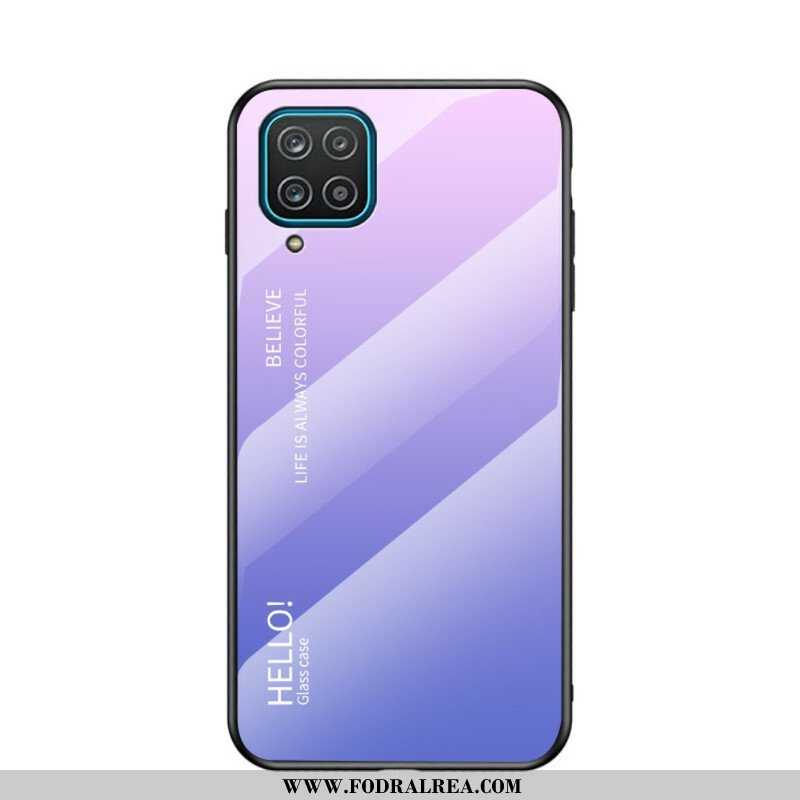 Skal Samsung Galaxy M12 / A12 Härdat Glas Hej