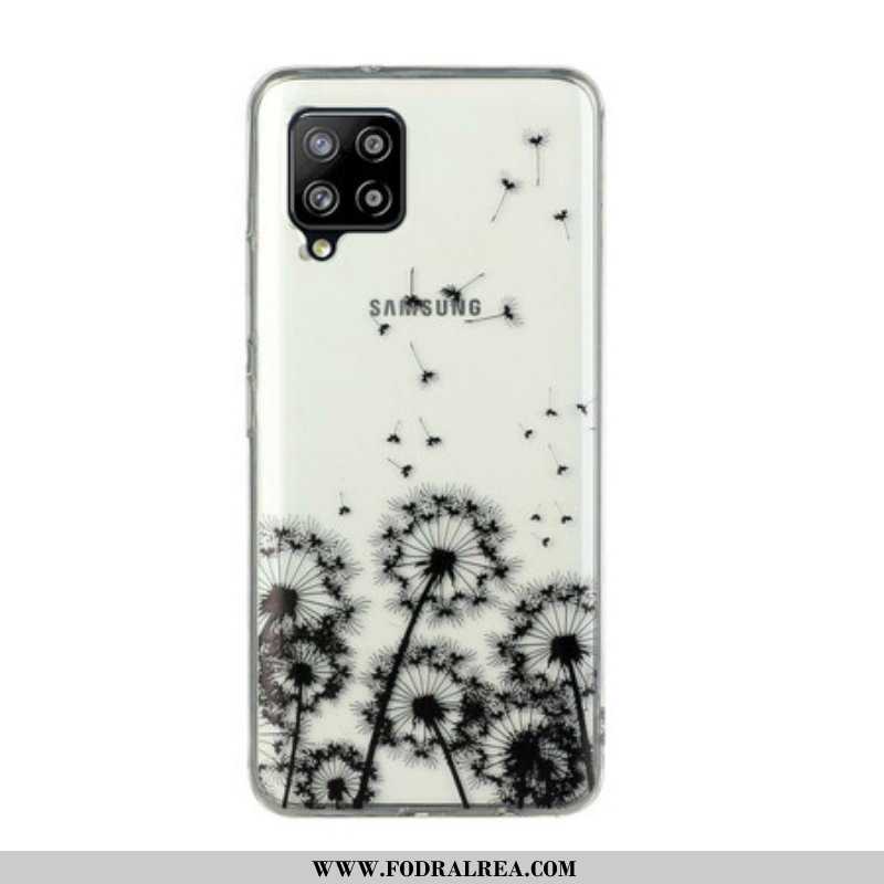 Skal Samsung Galaxy M12 / A12 Sömlösa Svarta Maskrosor