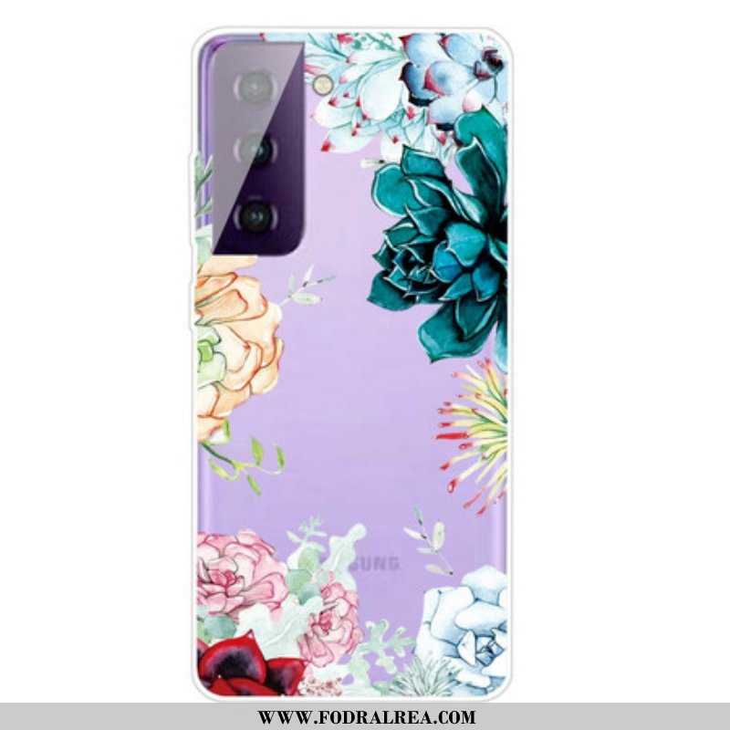 Skal Samsung Galaxy S21 5G Akvarell Blommor