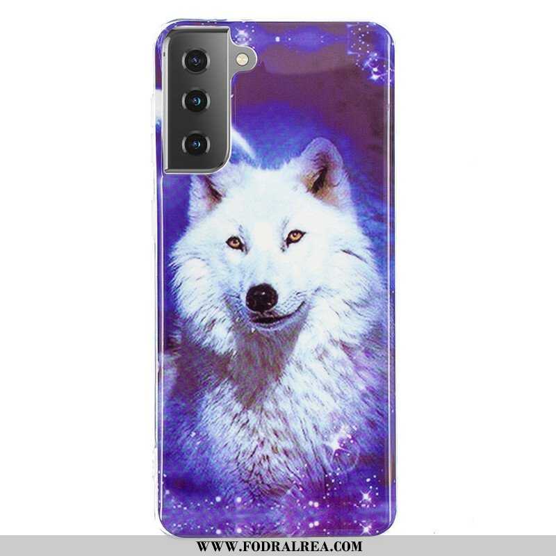 Skal Samsung Galaxy S21 5G Fluorescerande Wolf Series