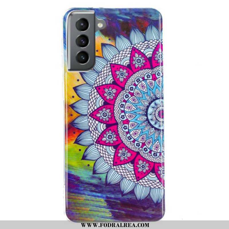 Skal Samsung Galaxy S21 FE Fluorescerande Färgglada Mandala