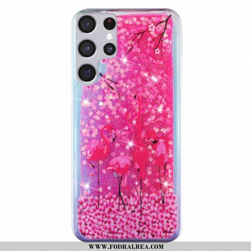 Skal Samsung Galaxy S21 Ultra 5G Flamingo Paljetter