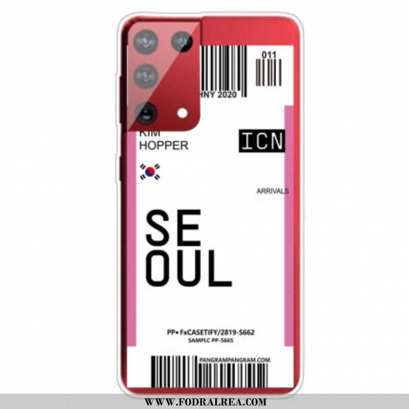 Skal Samsung Galaxy S21 Ultra 5G Seoul Boardingkort