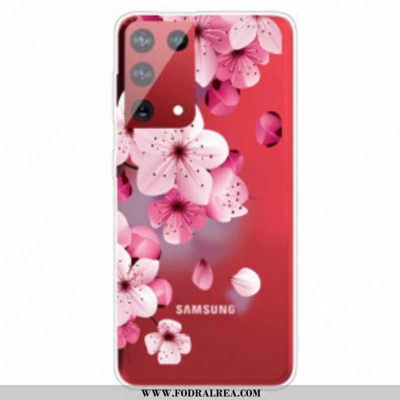 Skal Samsung Galaxy S21 Ultra 5G Små Rosa Blommor