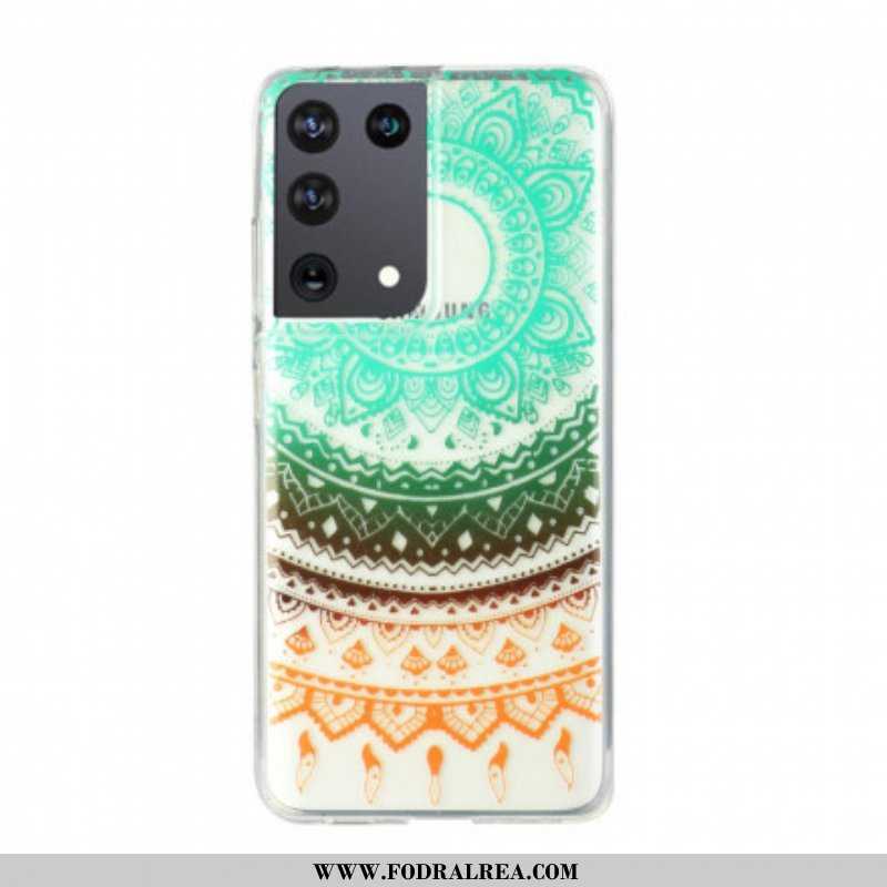 Skal Samsung Galaxy S21 Ultra 5G Sömlös Blomma Mandala