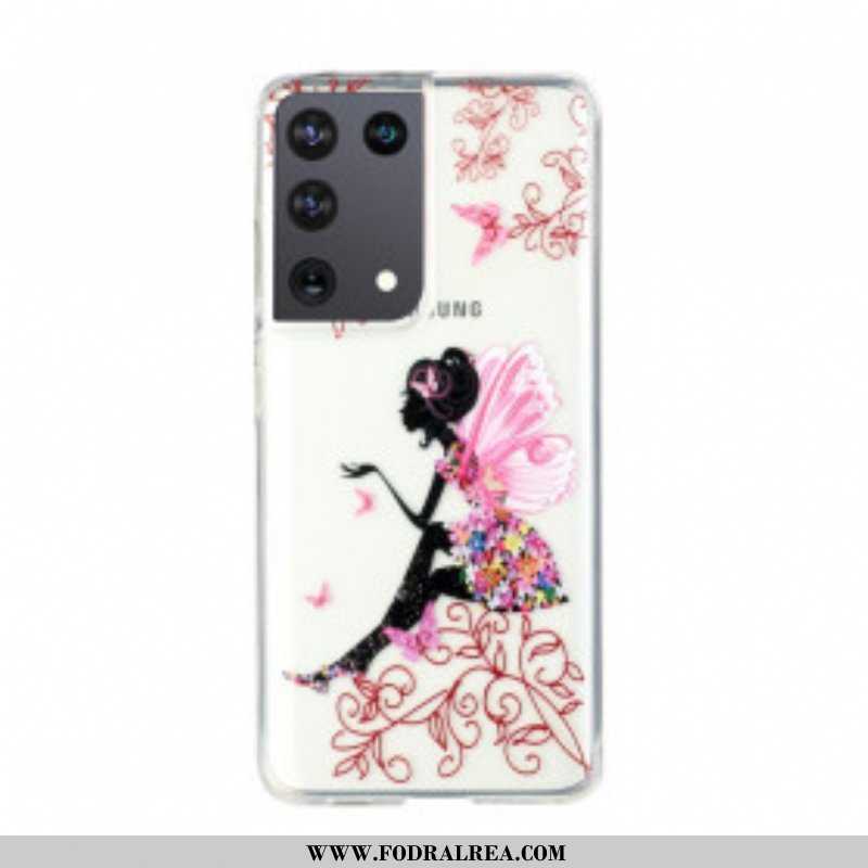 Skal Samsung Galaxy S21 Ultra 5G Transparent Flower Fairy