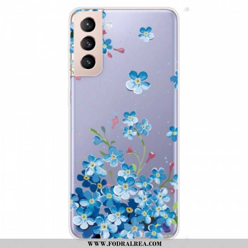 Skal Samsung Galaxy S22 5G Blå Blommor