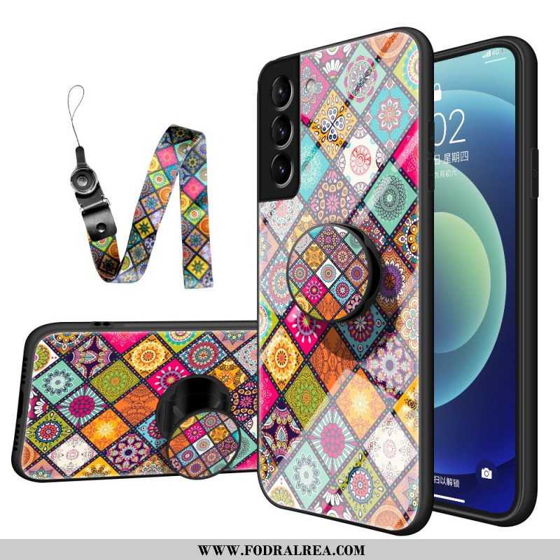 Skal Samsung Galaxy S22 5G Patchwork Magnetisk Hållare