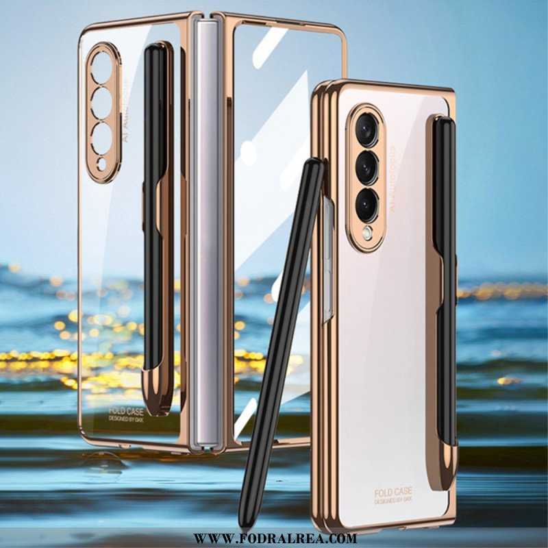 Skal Samsung Galaxy Z Fold 3 5G Transparent Med Gkk Stylushållare