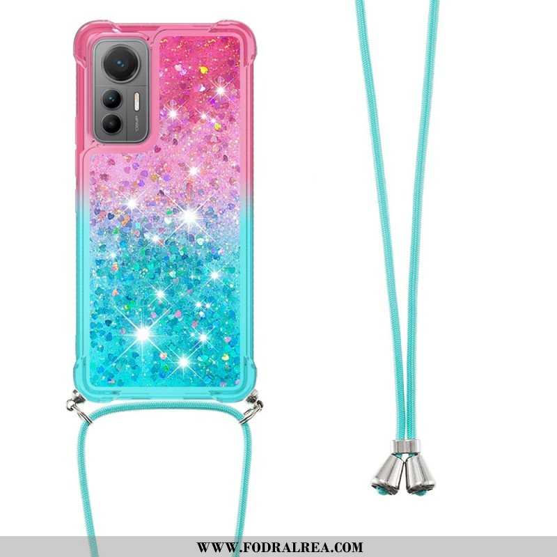 Skal Xiaomi 12 Lite Med Snodd Glitter Silikonsladd