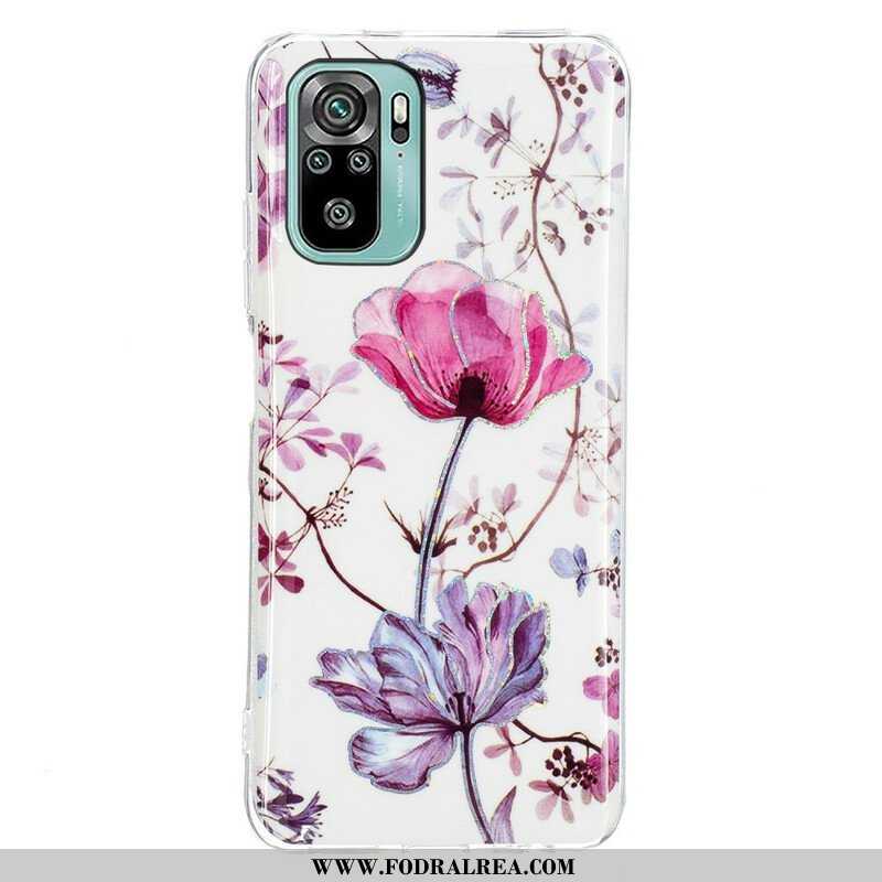 Skal Xiaomi Redmi Note 10 / 10S Marmorerade Blommor