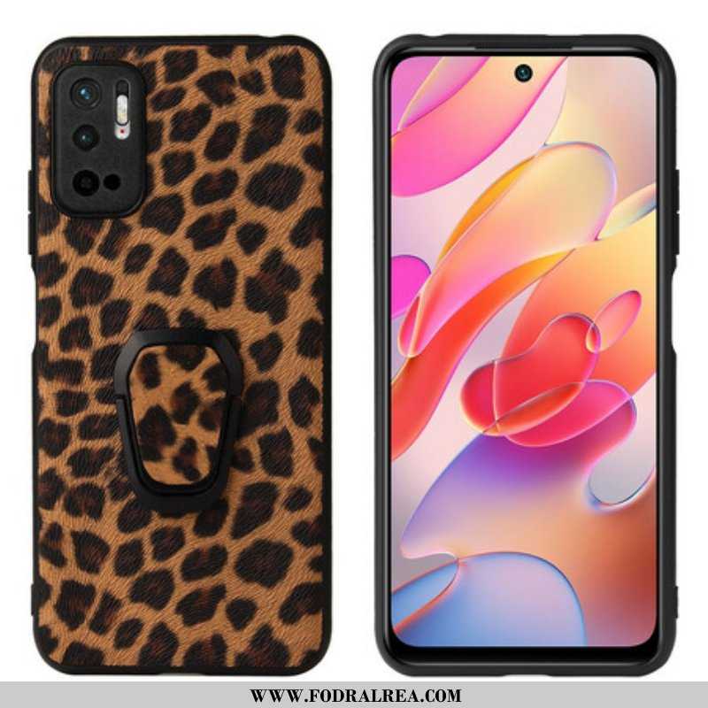 Skal Xiaomi Redmi Note 10 5G Leopard Ring-stöd