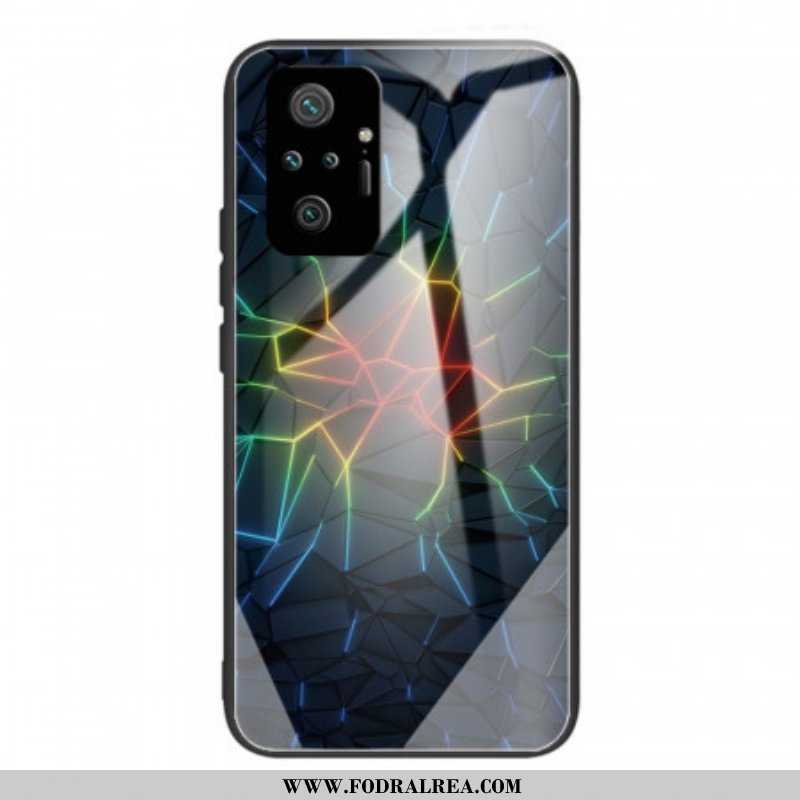 Skal Xiaomi Redmi Note 10 Pro Geometri Härdat Glas