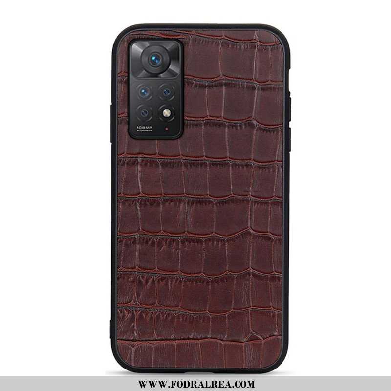 Skal Xiaomi Redmi Note 11 Pro / 11 Pro 5G Äkta Crocodile Texture Läder