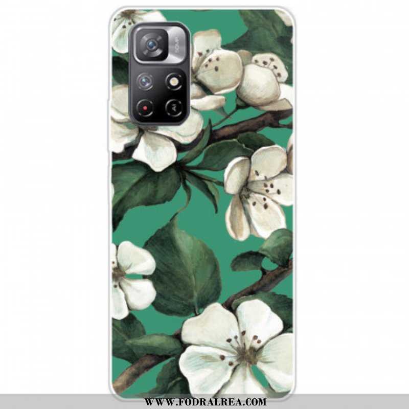 Skal Xiaomi Redmi Note 11 Pro Plus 5G Silikon Vita Blommor