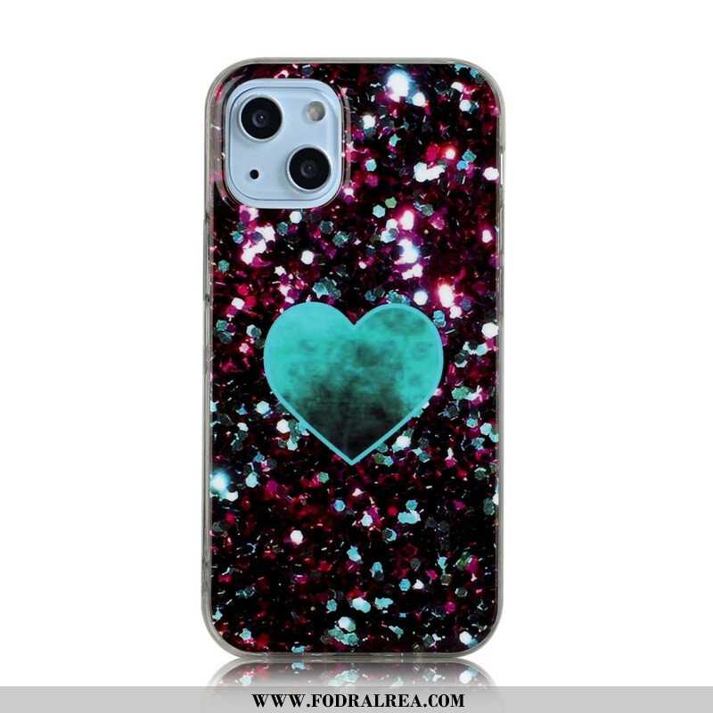 Skal iPhone 13 Mini Glitter Marmor