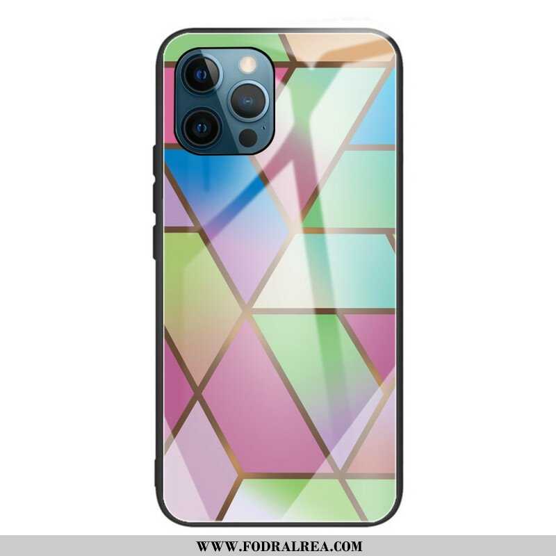 Skal iPhone 13 Pro Geometri Marmor Härdat Glas