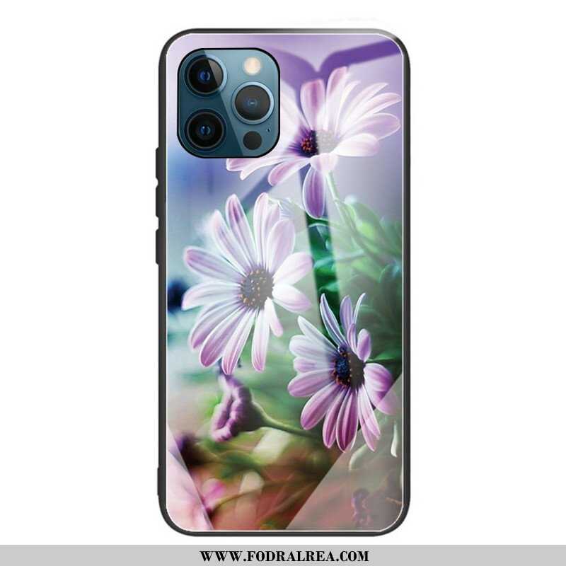 Skal iPhone 13 Pro Realistiska Blommor I Härdat Glas