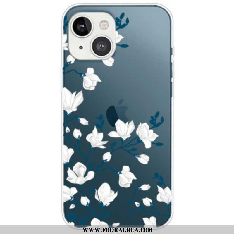 Skal iPhone 14 Plus Vita Blommor