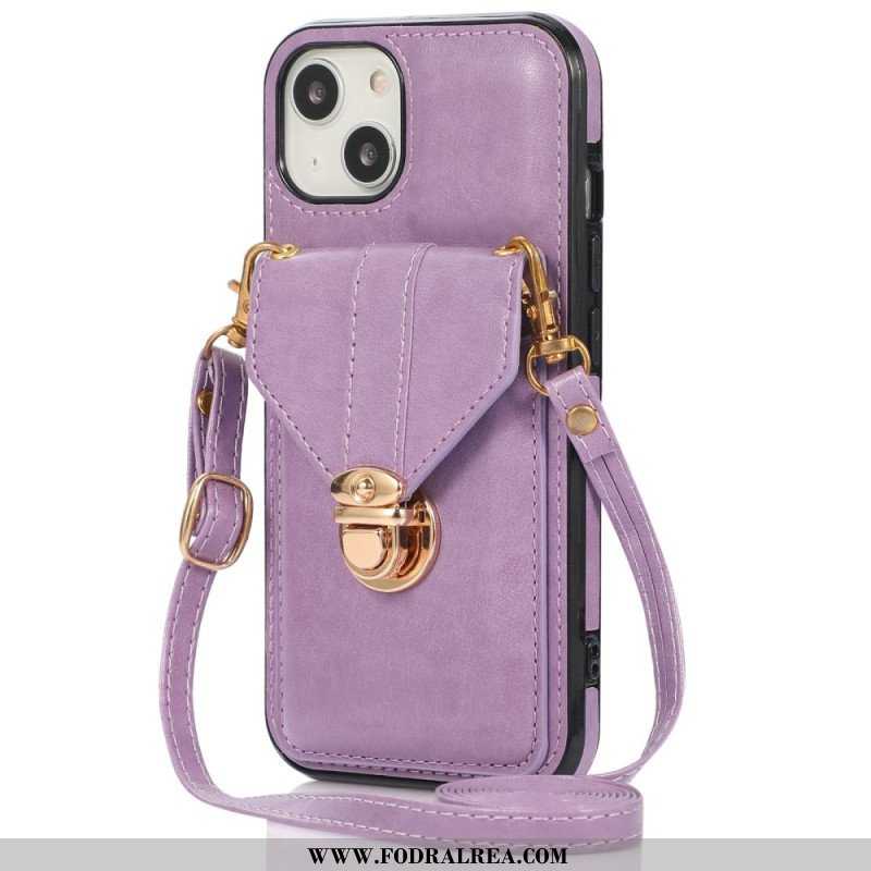 Skal iPhone 14 Plånboksfodral Crossbody Plånbok