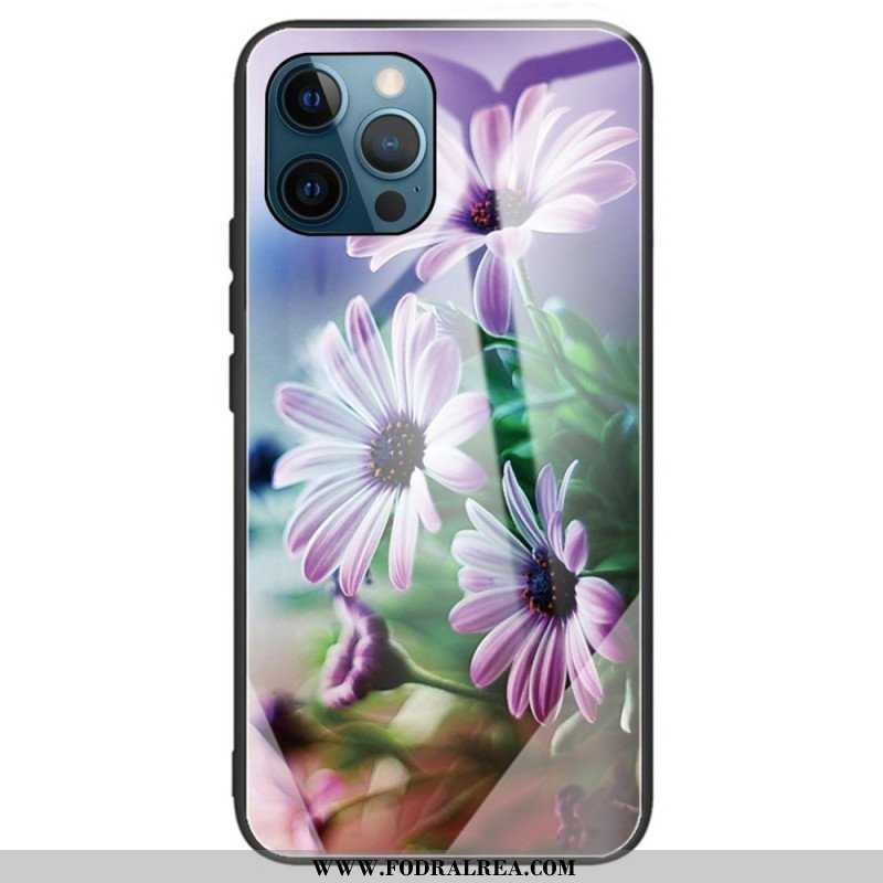 Skal iPhone 14 Pro Max Härdat Glas Blommor