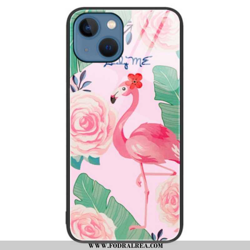 Skal iPhone 15 Plus Flamingo Härdat Glas