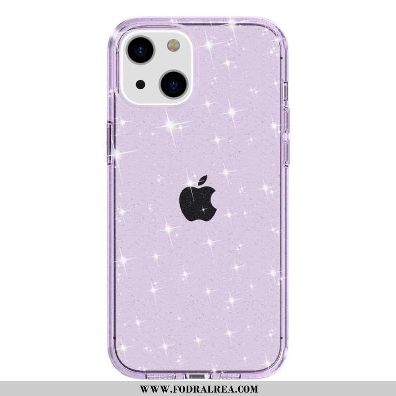 Skal iPhone 15 Transparent Glitter