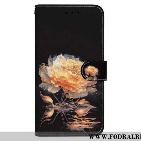 Fodral För Oppo Reno 12f 5g Guldpion Med Rem