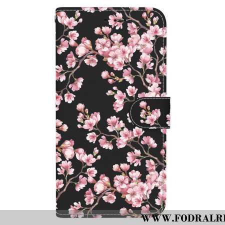 Fodral För Sony Xperia 10 Vi Spännda Plommonblommor