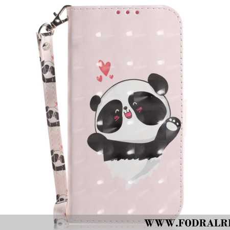 Fodral För Xiaomi 14t Panda Love Med Rem