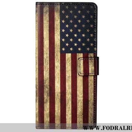 Fodral För Xiaomi Redmi Note 13 5g Vintage Amerikansk Flagga