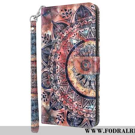 Fodral För Xiaomi Redmi Note 13 Pro Plus 5g Färgglad Mandala Med Rem