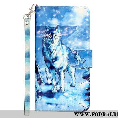 Fodral Oppo A98 5g 3d Snow Wolf Med Rem