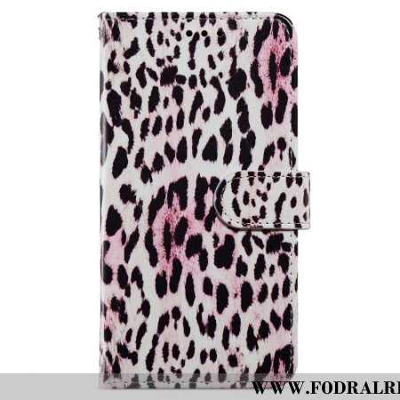 Fodral Oppo A98 5g Leopardmönster Med Rem