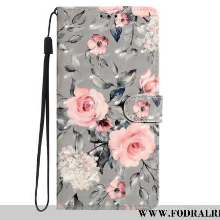 Fodral Samsung Galaxy A16 5g Rosa Blommor Mönster