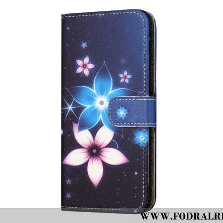 Fodral Samsung Galaxy S24 Fe Månblommor Med Rem